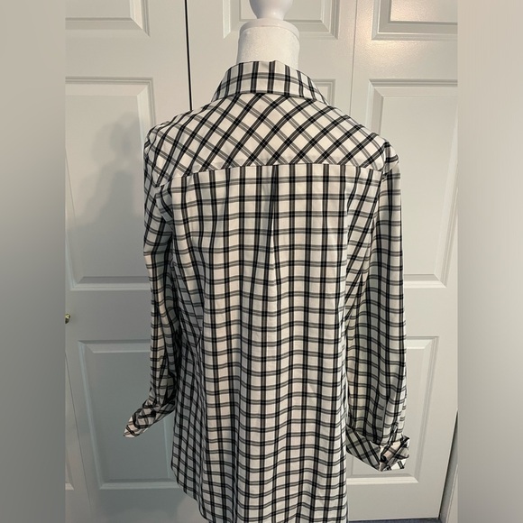 Talbots black and white check tunic - Picture 5 of 6